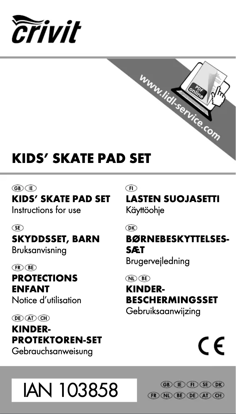 Page 1 de la notice Manuel utilisateur Crivit IAN 346370