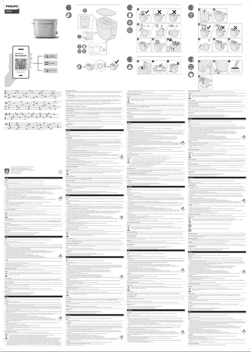 Image de la première page du manuel de l'appareil Cucina HD2560