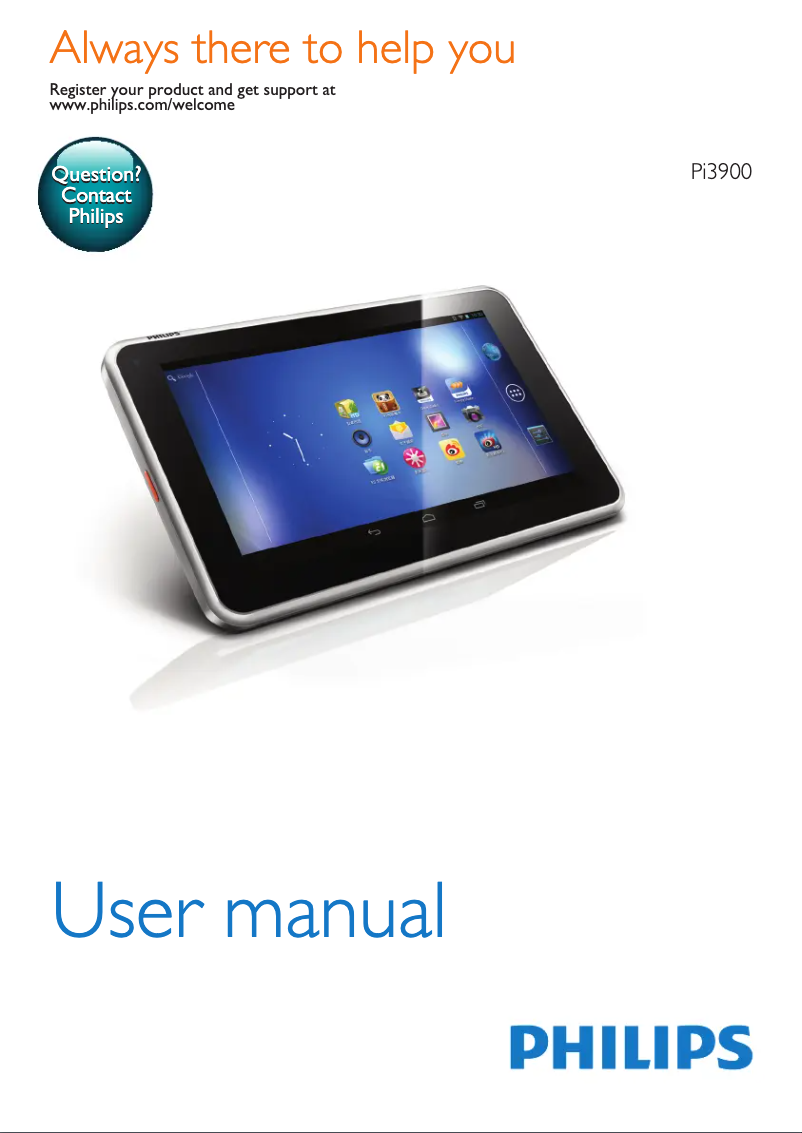 Page n°1 - Manuel utilisateur Philips PI3900
