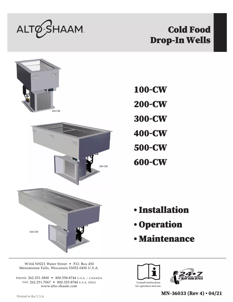 Image de la première page du manuel de l'appareil 500-CW