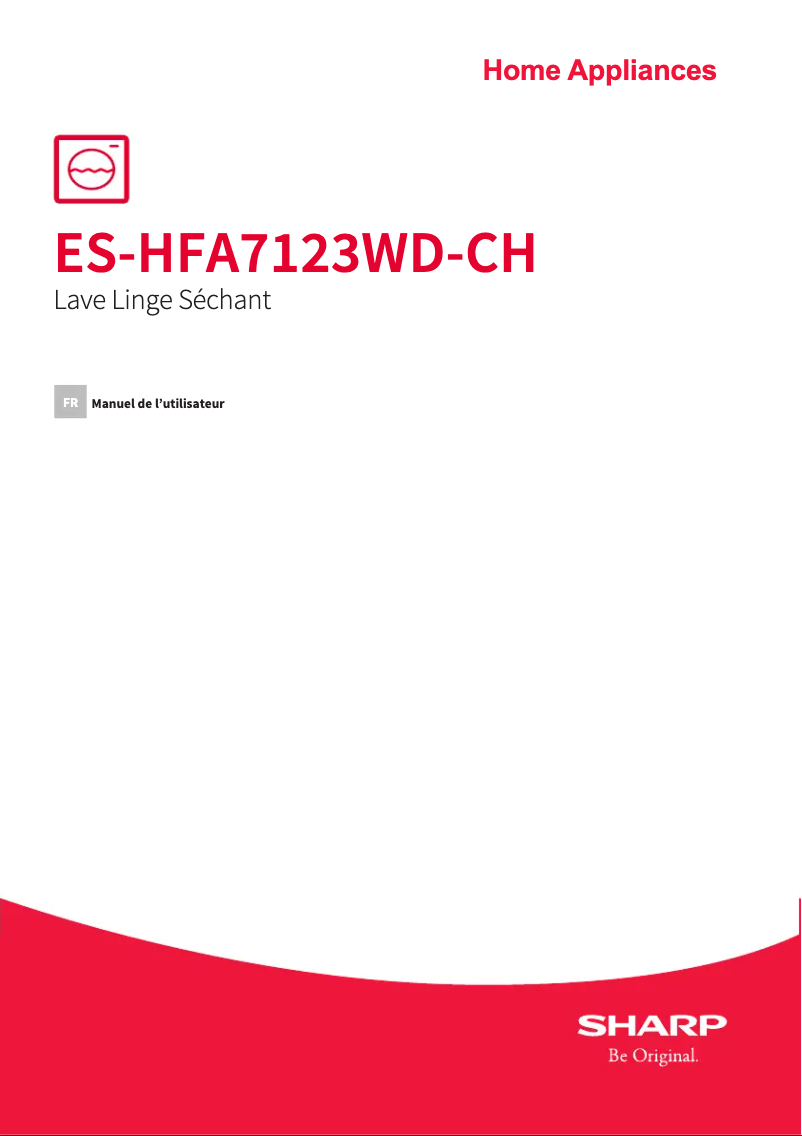 Page n°1 - Manuel utilisateur Sharp ES-HFA7123WD-CH