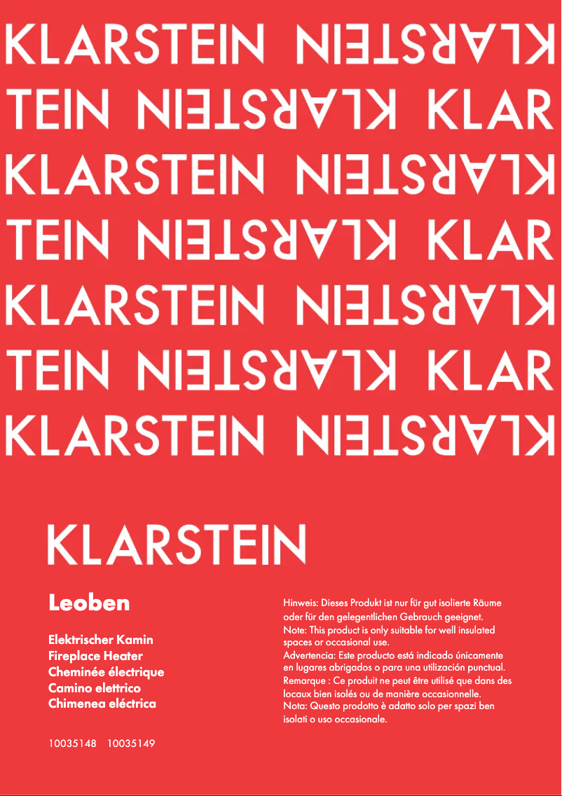 Image de la première page du manuel de l'appareil Leoben