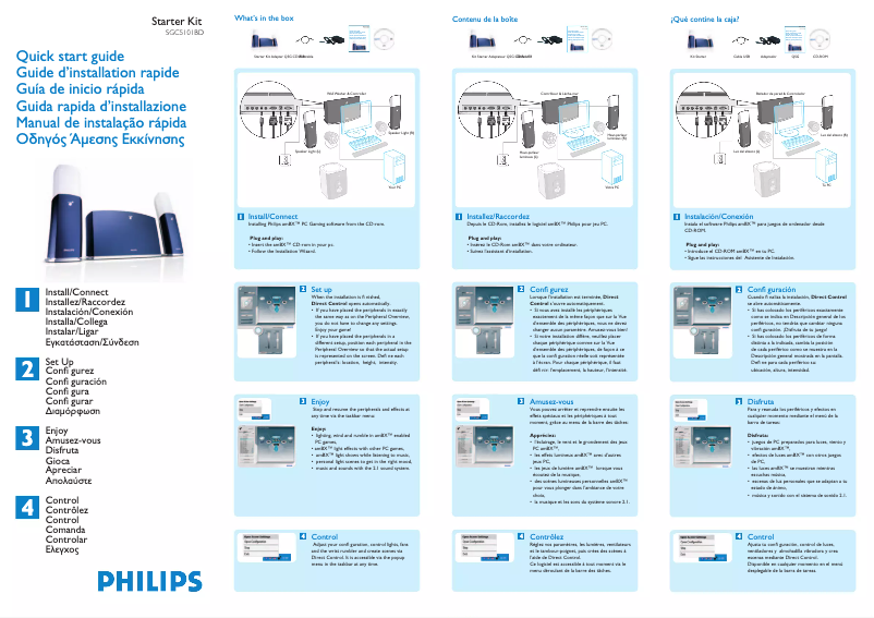 Page 1 de la notice Manuel utilisateur Philips SGC5101BD