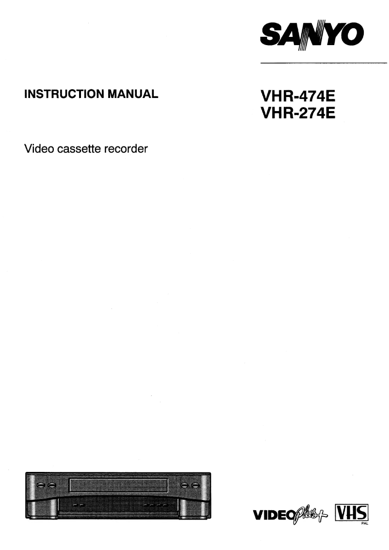 Page 1 de la notice Manuel utilisateur Sanyo VHR-474