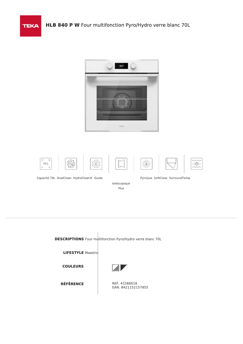 Image de la première page du manuel de l'appareil HLB 840 P W