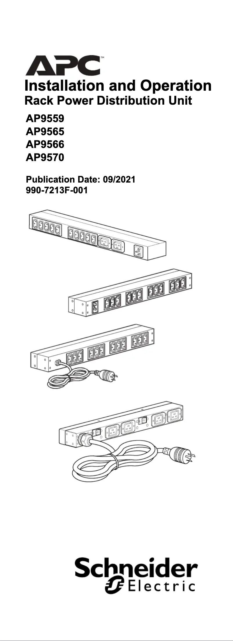 Page n°1 - Manuel utilisateur APC AP9566