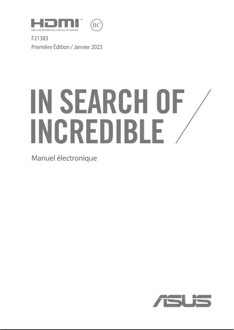 Image de la première page du manuel de l'appareil ExpertBook B2