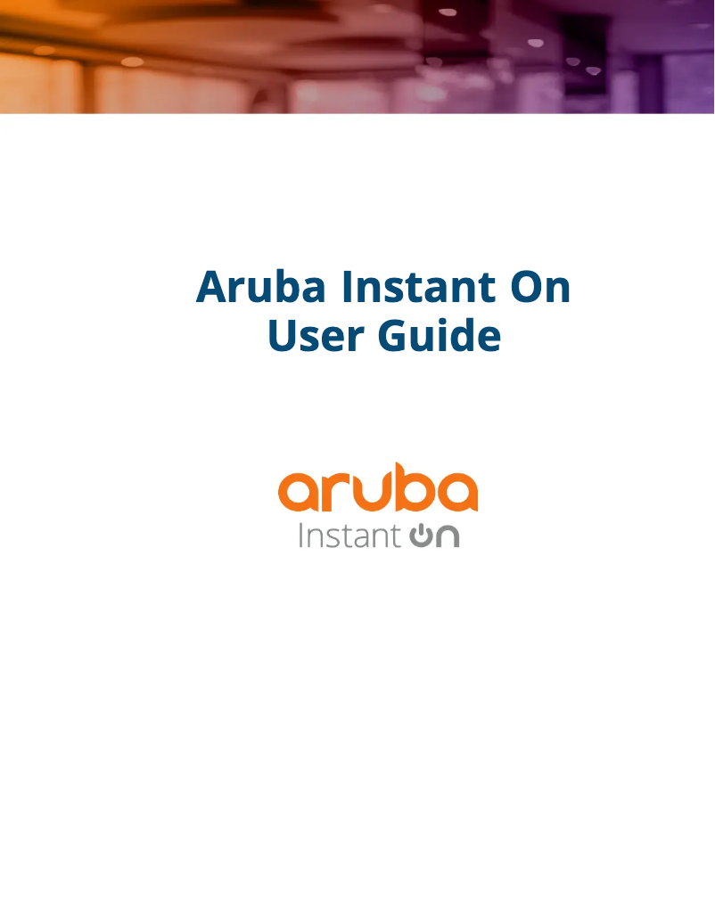 Page 1 de la notice Manuel utilisateur HP Aruba Instant On AP17