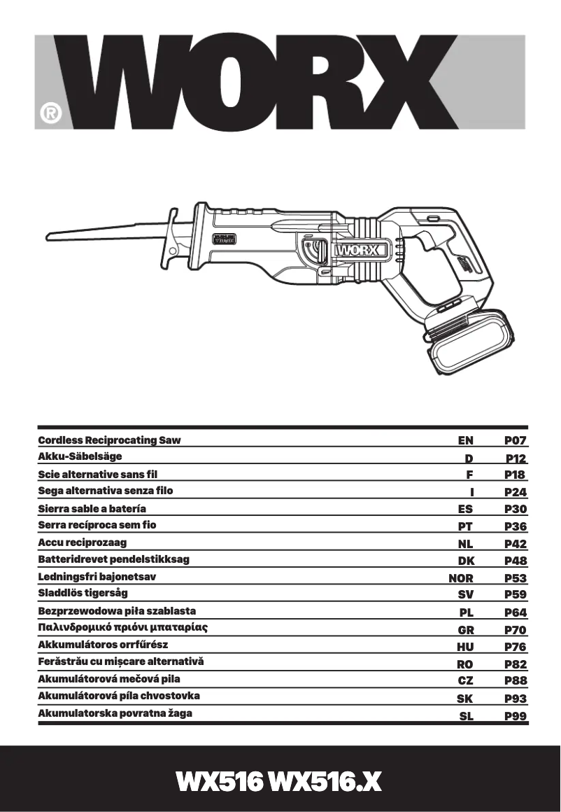 Image de la première page du manuel de l'appareil WX516.9