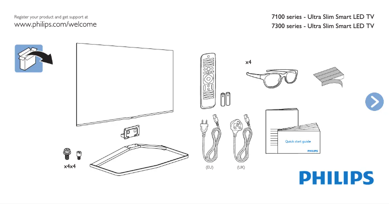 Página 1 del manual Guía de inicio rápido Philips 47PFS7309