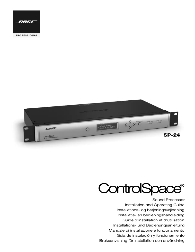Page 1 de la notice Manuel utilisateur Bose ControlSpace SP-24