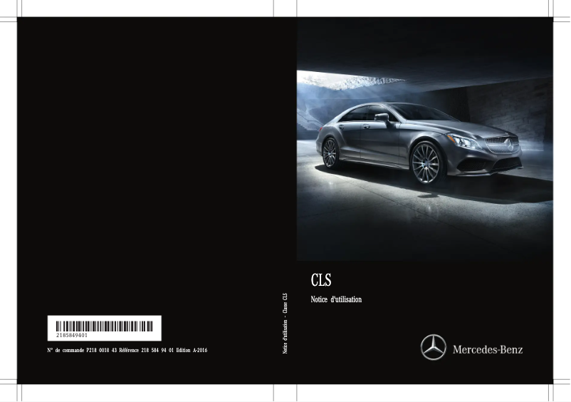 Page 1 de la notice Manuel utilisateur Mercedes-Benz CLS-Class (2016)