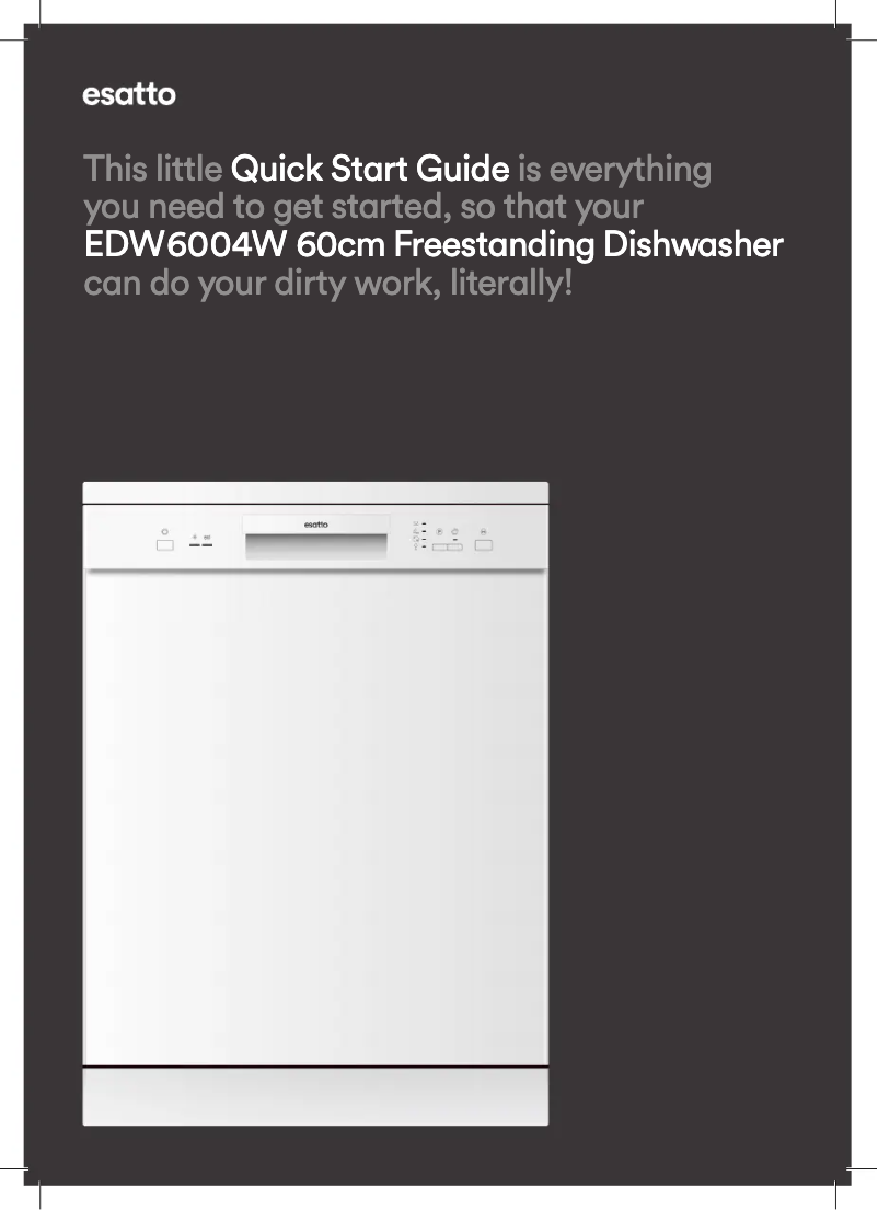 Page n°1 - Guide de démarrage rapide Esatto EDW6004W