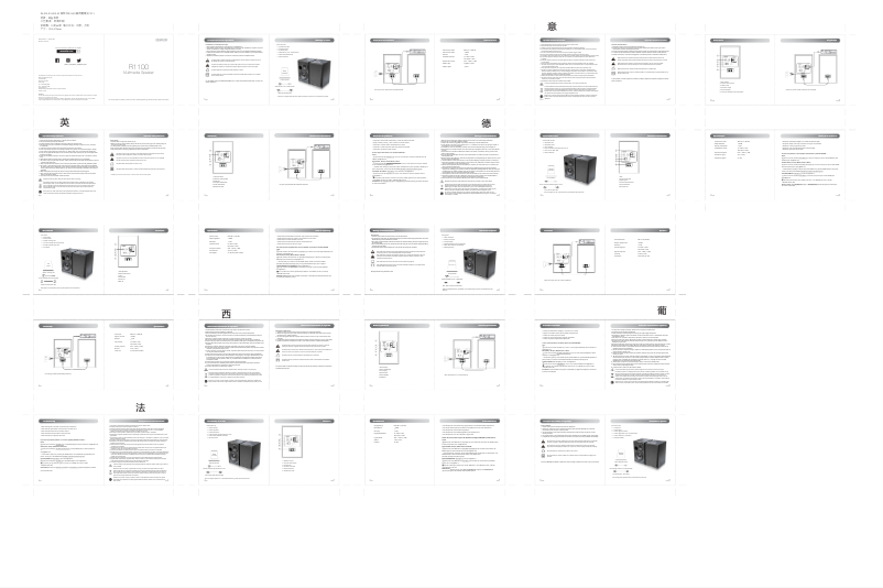 Page 1 de la notice Manuel utilisateur Edifier R1100