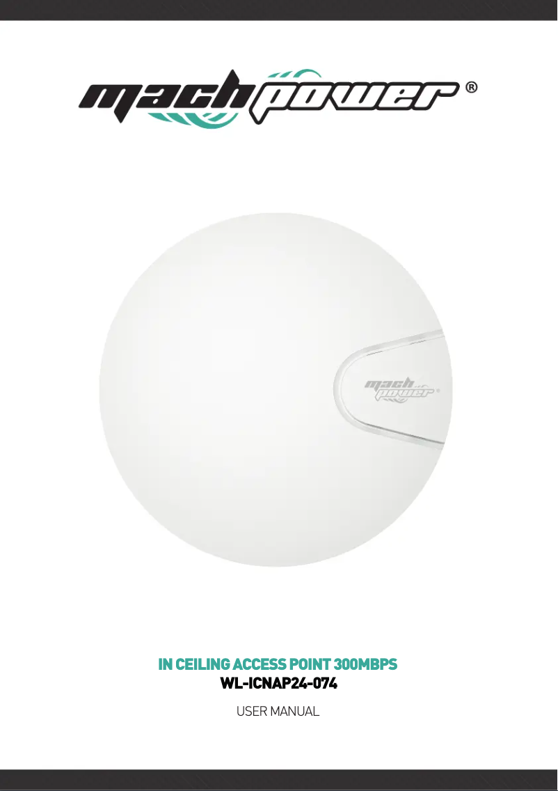 Page 1 of the manual User Manual Mach Power WL-ICNAP24-074