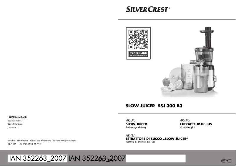 Image de la première page du manuel de l'appareil SSJ 300 B3