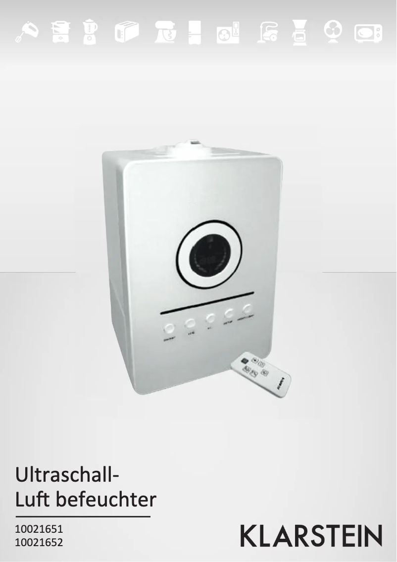 Page n°1 - Manuel utilisateur Klarstein 10021651