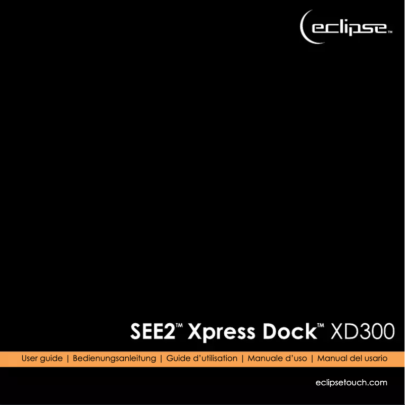 Image de la première page du manuel de l'appareil Eclipse XD300