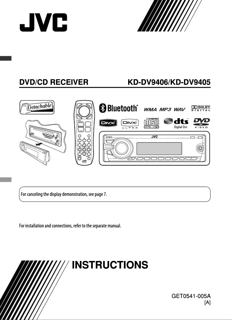 Página 1 del manual Manual de usuario JVC KD-DV9406