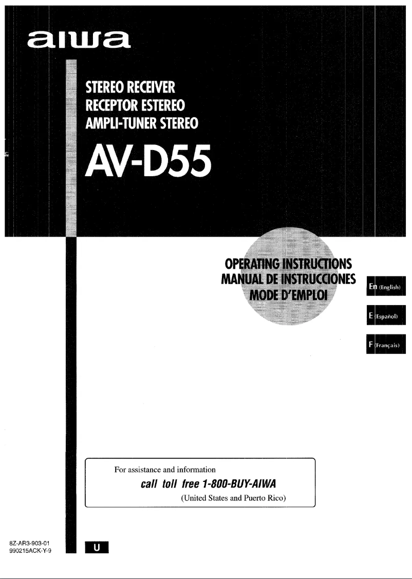 Page 1 de la notice Manuel utilisateur Aiwa AV-D55