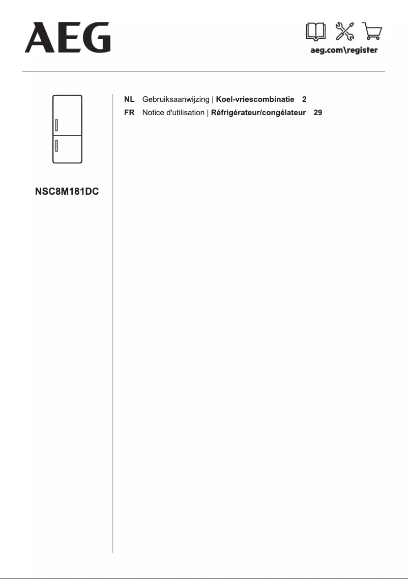 Page n°1 - Manuel utilisateur AEG NSC8M181DC