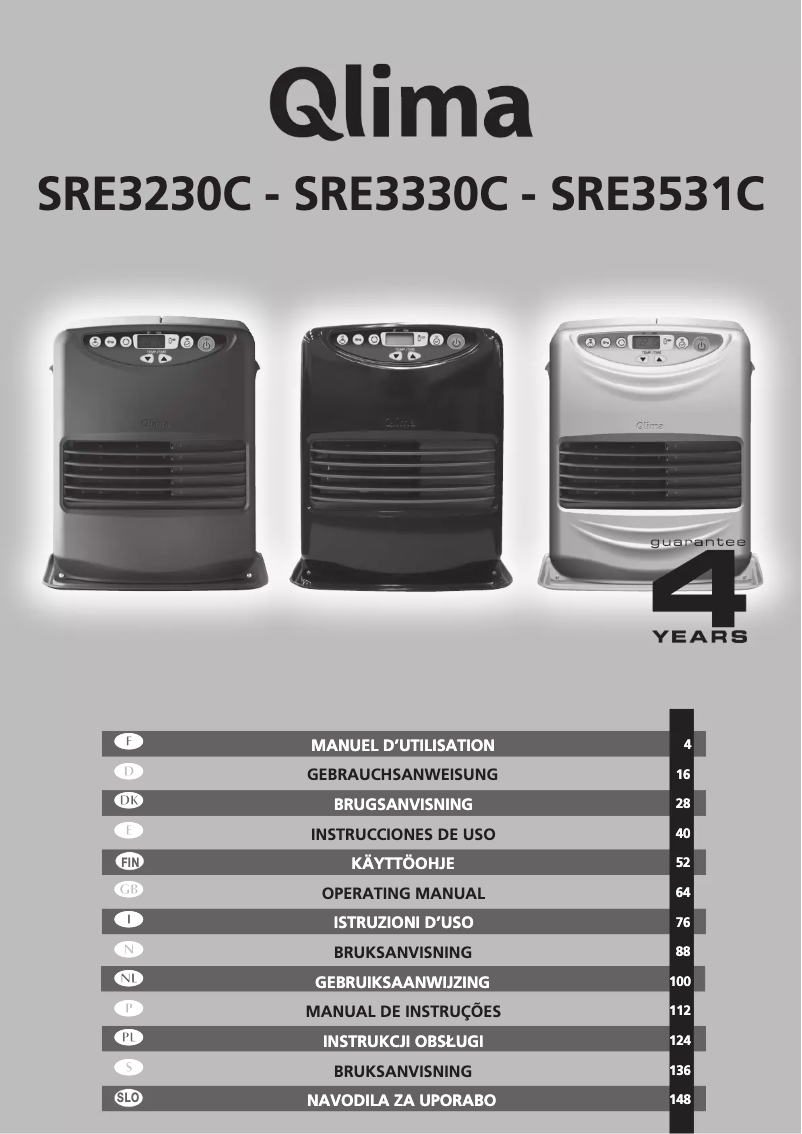 Página 1 del manual Manual de usuario Qlima SRE3531C
