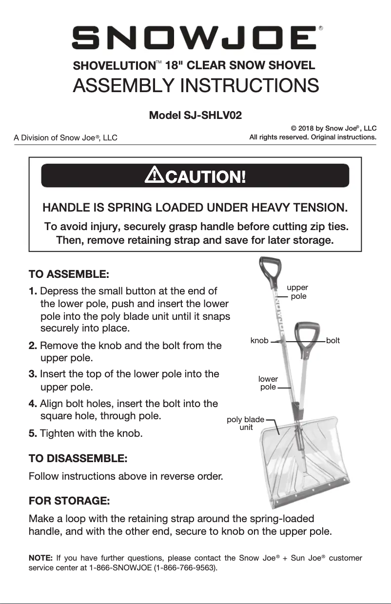 Página 1 del manual Manual de usuario Snow Joe QUICKPICK-BDL
