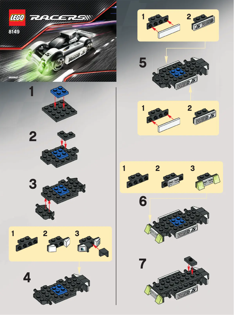 Page n°1 - Manuel utilisateur Lego Racers 8149