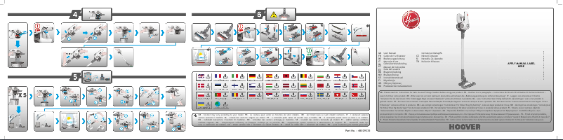 Página 1 del manual Manual de usuario Hoover H-FREE 800 Lite HF822LHC 011