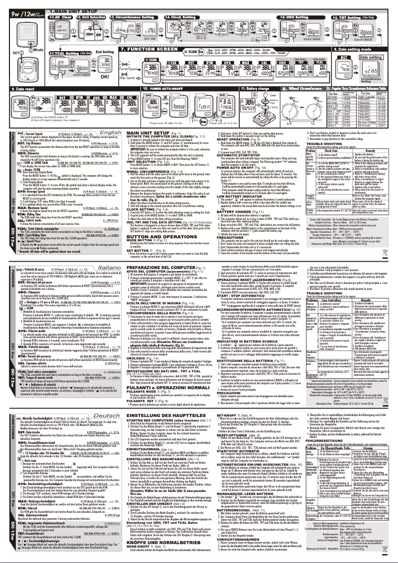 Page n°1 - Manuel utilisateur Echowell BRI-9W