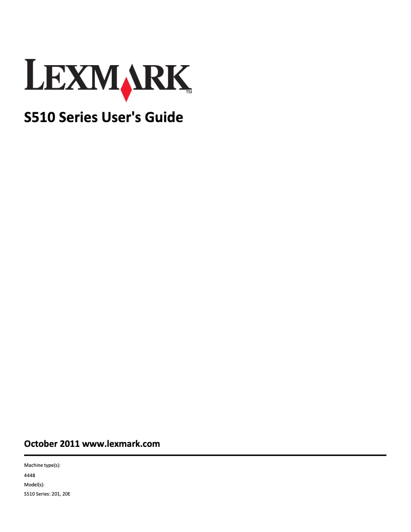 Image de la première page du manuel de l'appareil S515