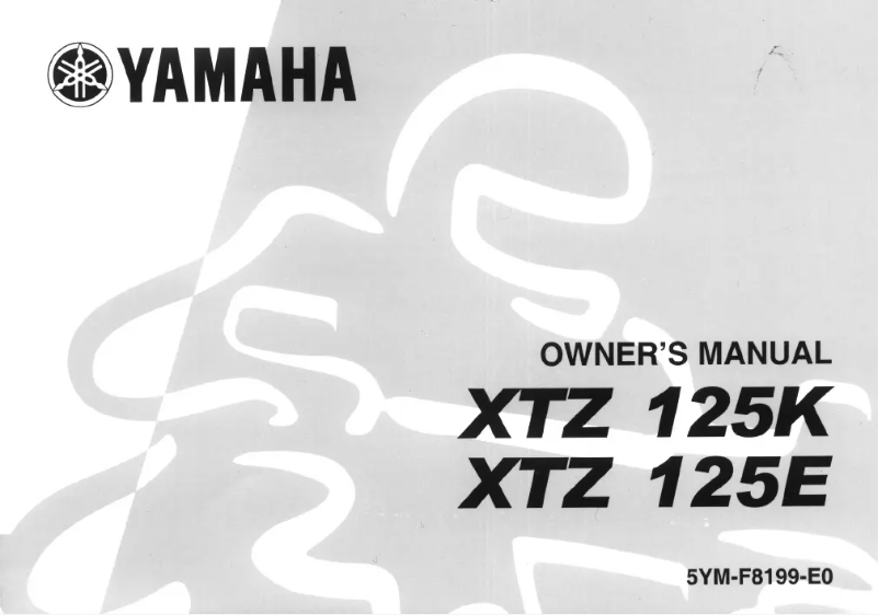 Página 1 del manual Manual de usuario Yamaha XTZ 125K (2003)