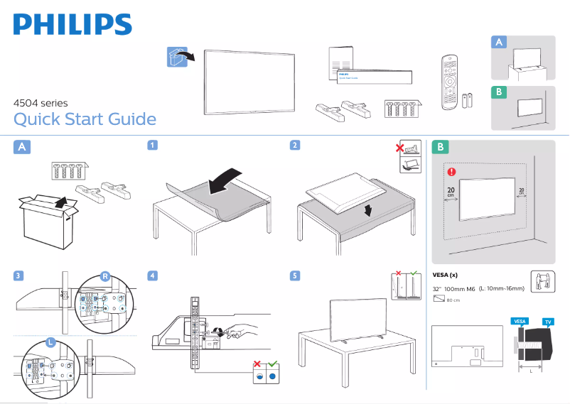 First page image of the manual for 32PHT4504