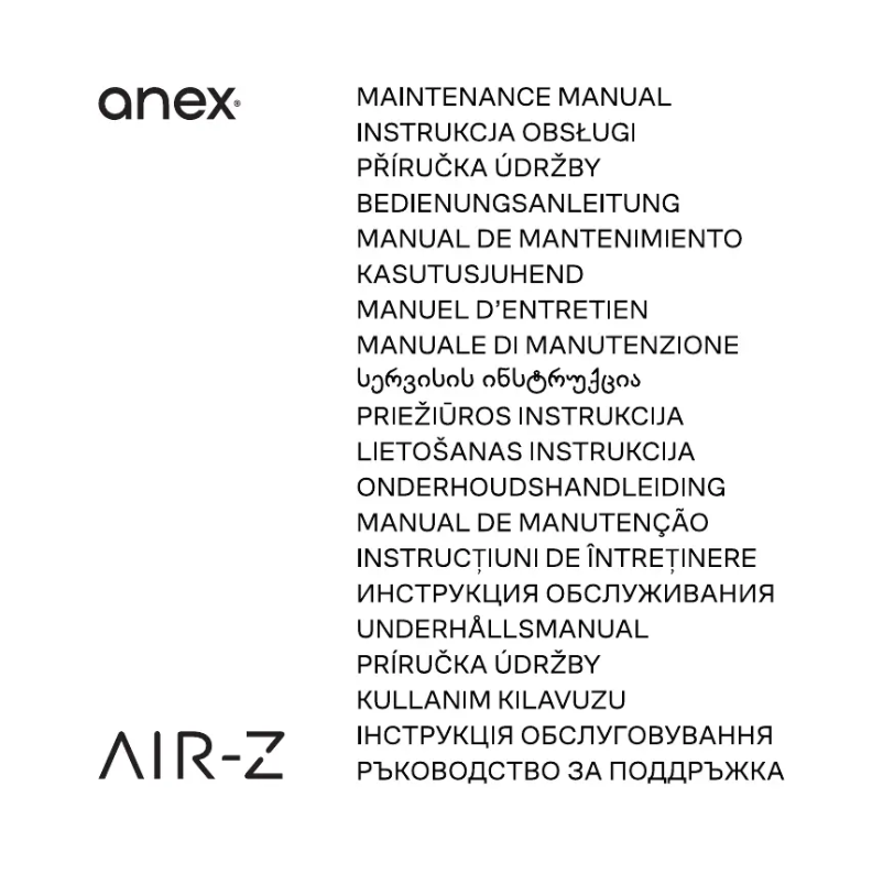 Page n°1 - Manuel utilisateur Anex Air-Z
