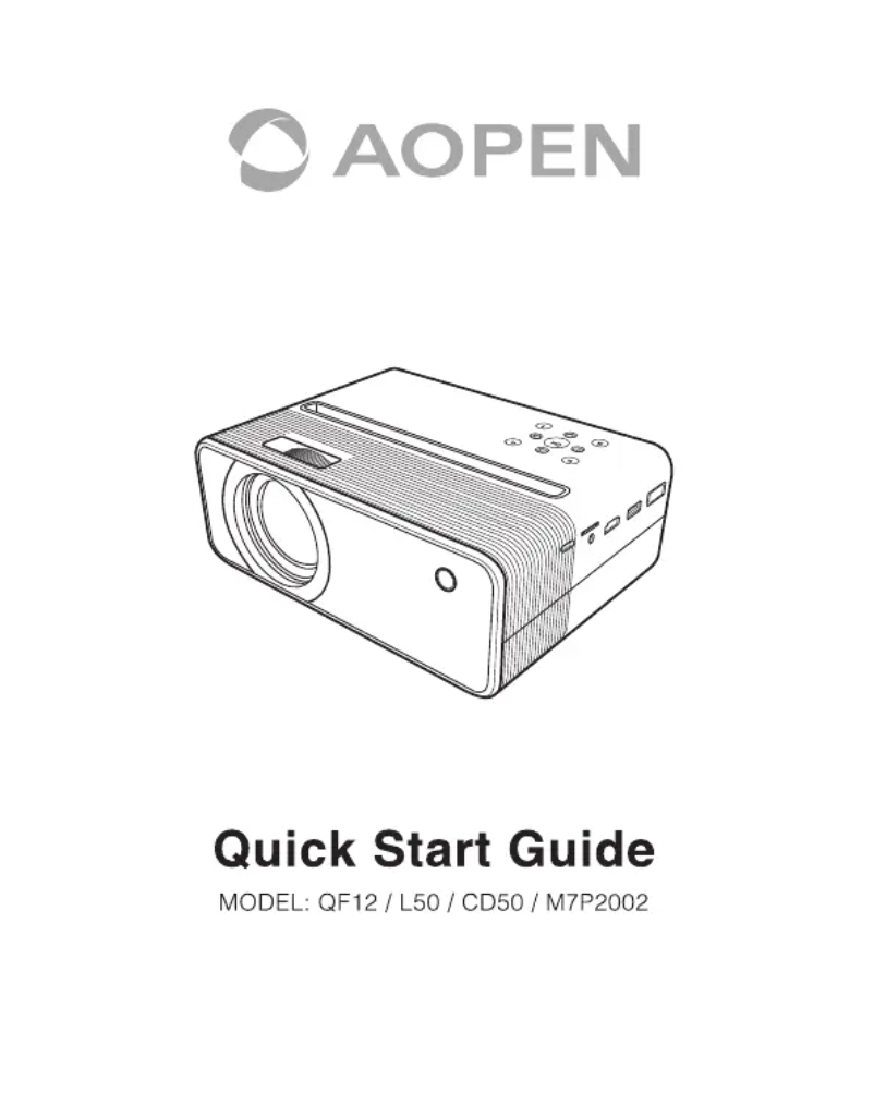 Page 1 de la notice Manuel utilisateur Aopen QF12