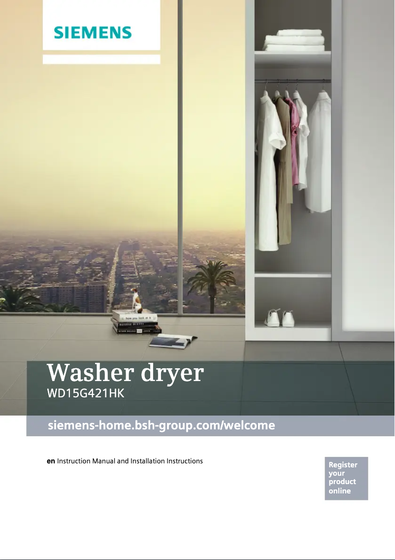 Page n°1 - Manuel utilisateur Siemens WD15G420HK