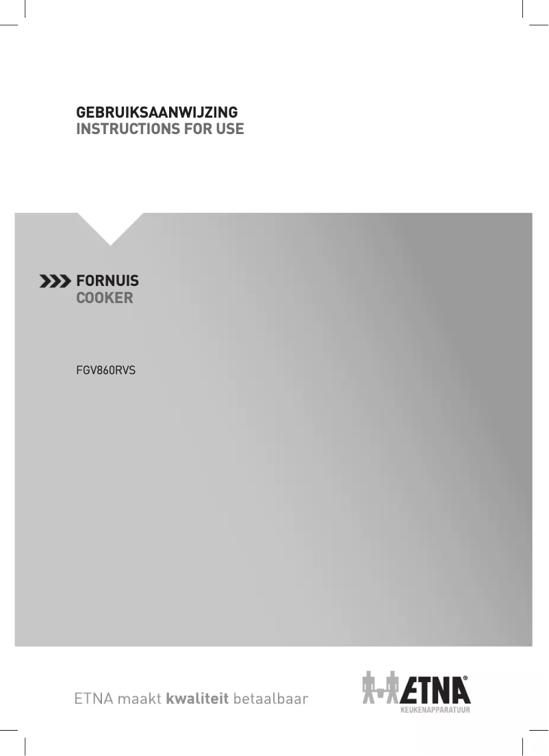 Image de la première page du manuel de l'appareil FGV860RVS