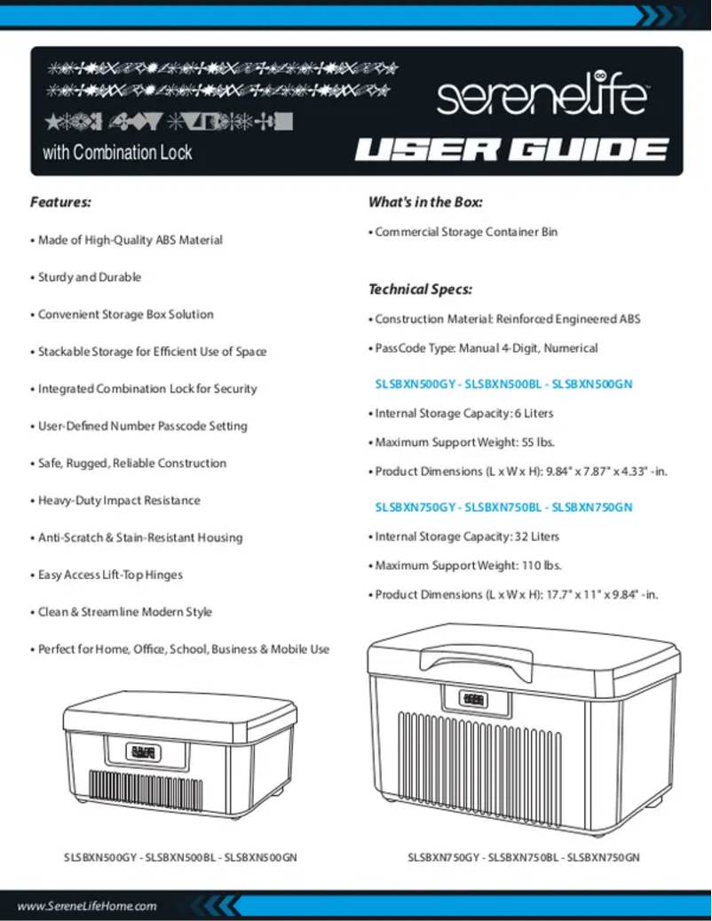 Page n°1 - Manuel utilisateur SereneLife SLSBXN750GY