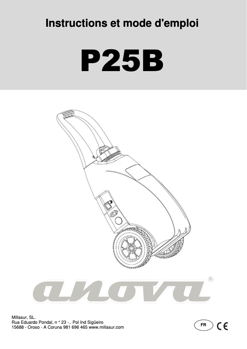 Page n°1 - Manuel utilisateur Anova P25B