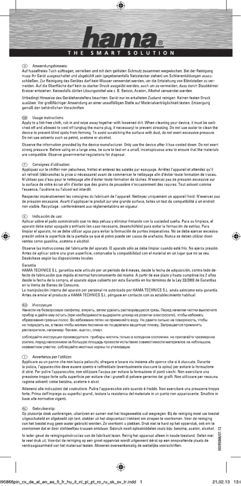 Image de la première page du manuel de l'appareil 00095866