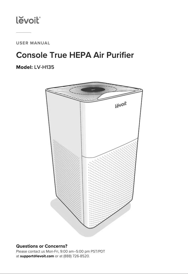 Image de la première page du manuel de l'appareil LV-H135