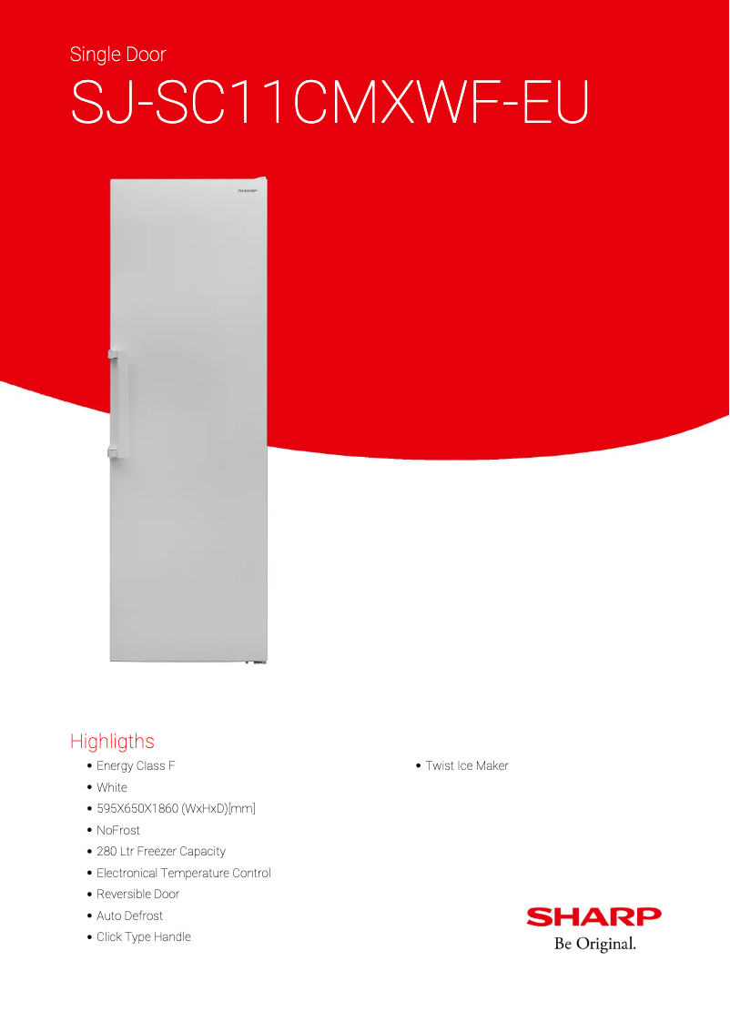 Página 1 del manual Ficha técnica Sharp SJ-SC11CMXWF-EU