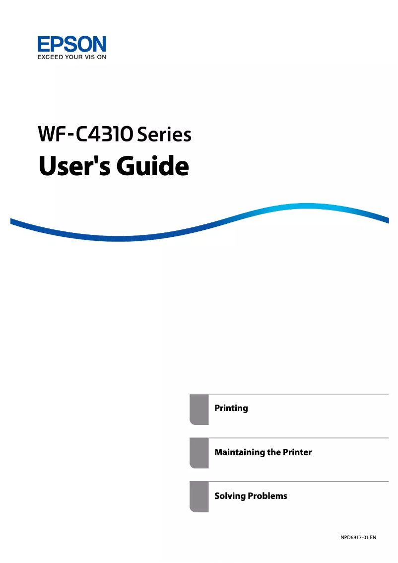 Page 1 de la notice Manuel utilisateur Epson WorkForce Pro WF-C4310