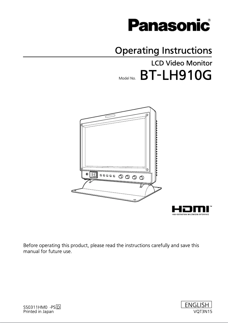 Image de la première page du manuel de l'appareil BT-LH910G