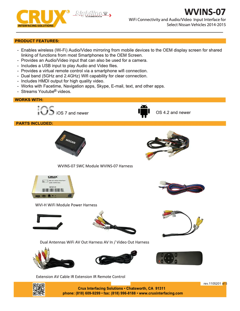 Image de la première page du manuel de l'appareil WVINS-07