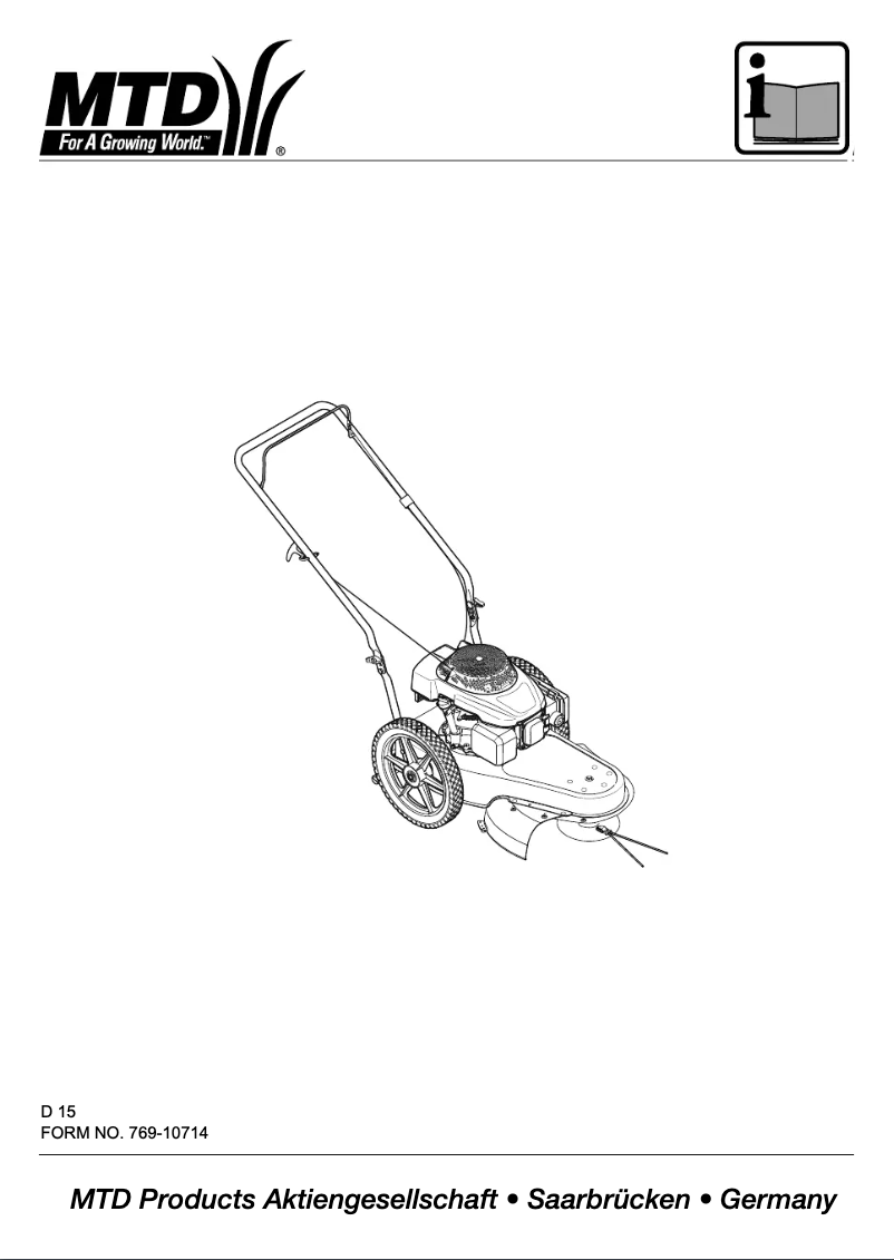 Page 1 de la notice Manuel utilisateur MTD WST 5522