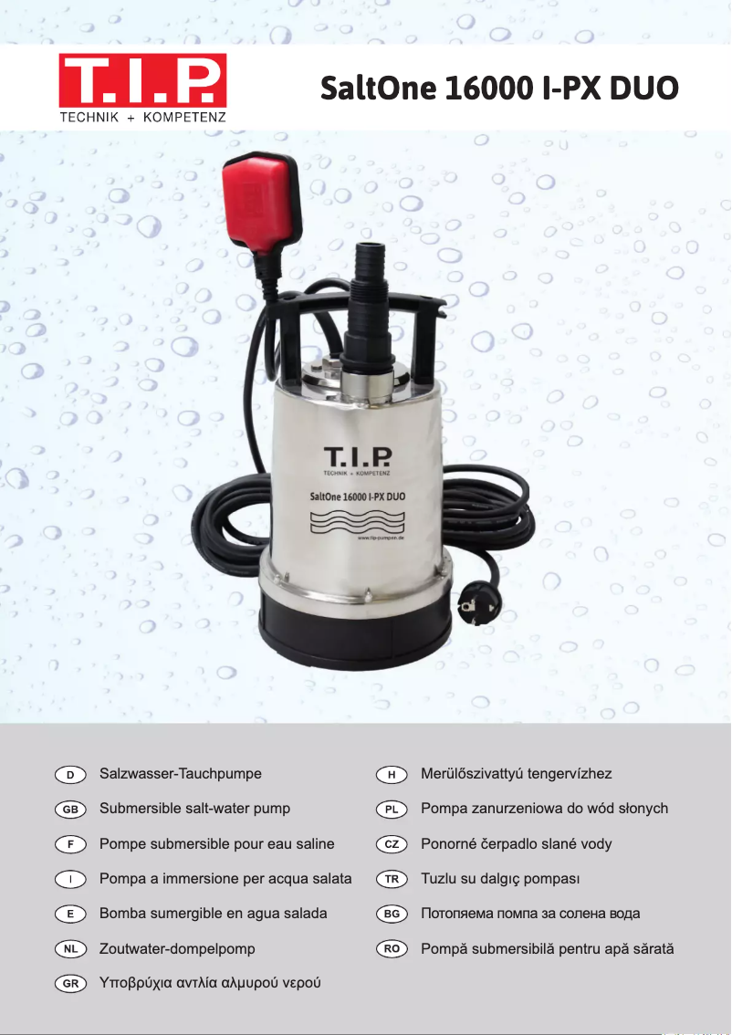 Page 1 de la notice Manuel utilisateur T.I.P. SaltOne 16000 I-PX DUO