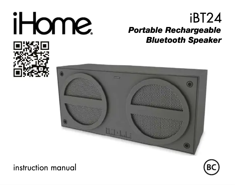Página 1 del manual Manual de usuario iHome iBT24