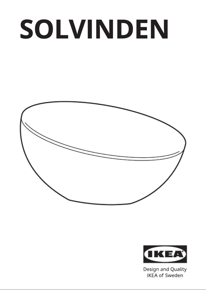 Page 1 de la notice Manuel utilisateur Ikea SOLVINDEN 305.137.01