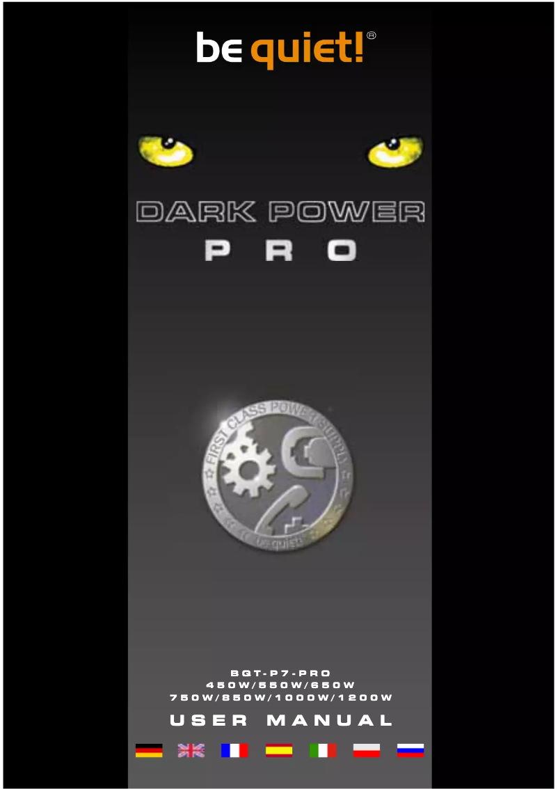 Image de la première page du manuel de l'appareil Dark Power PRO 1200W